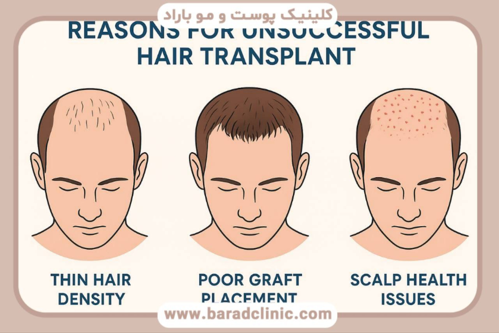 کاشت مو ناموفق