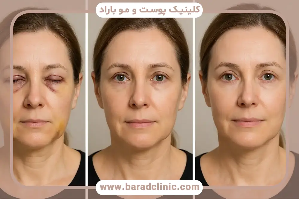 کاهش کبودی در بلفاروپلاستی روز اول 