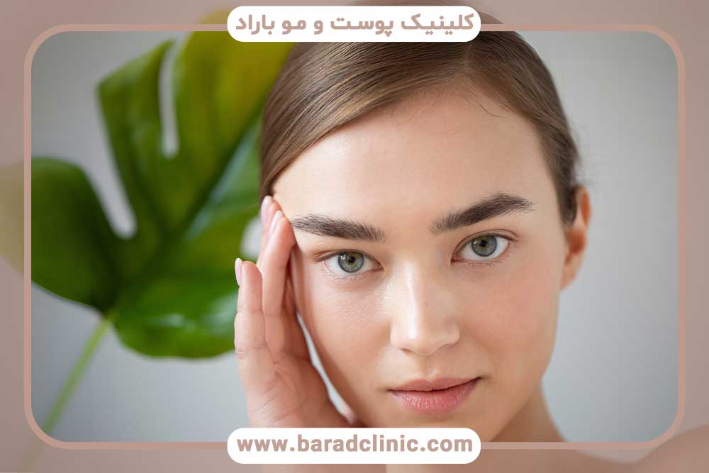 کاشت ابرو پهن با موی بلند