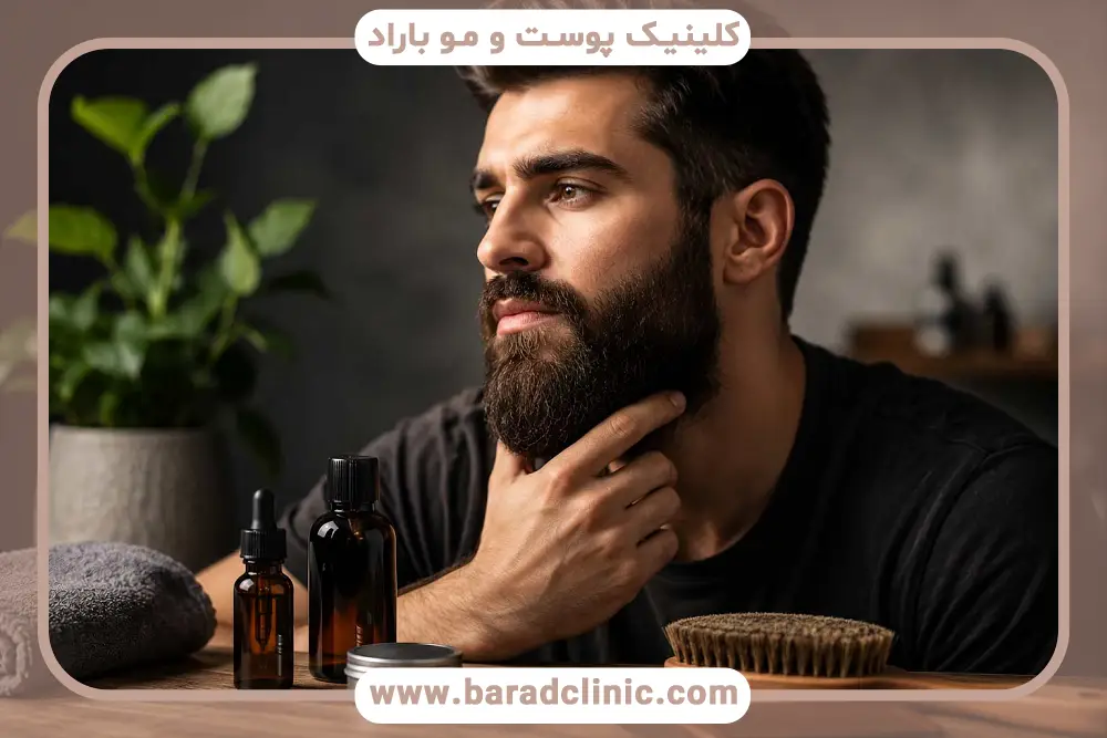 ناحیه سینه یک بانک مو برای کاشت ریش 