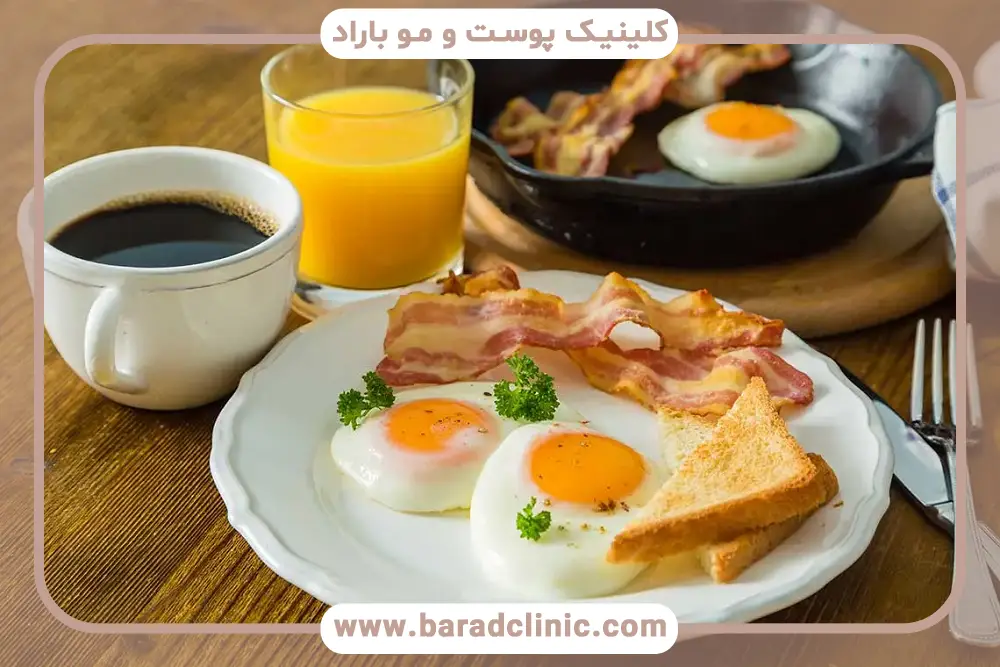 بهترین صبحانه بعد از کاشت مو