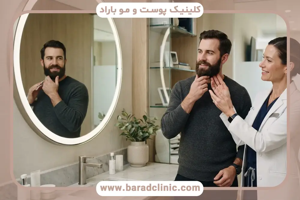 تورم بعد از کاشت ریش