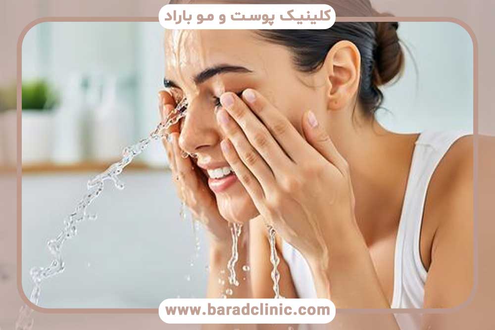 شستشوی ابرو بعد از کاشت