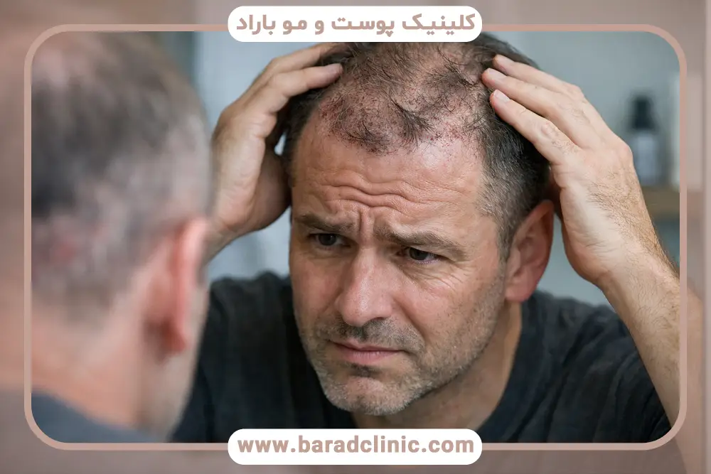 علائم کاشت موی ناموفق